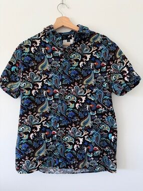 Topman 100% Cotton men’s Button Up - paisley pattern - small